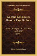 Guerres Religieuses Dans Le Pays de Foix: Sous Le Regne de Louis XIII, 1610-1629 (1895)