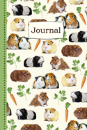 Guinea Pig Journal: Cute Journal for Guinea Pig Fans + Cavy Lovers With Parsley + Carrot Treats - Gifts for Women and Girls