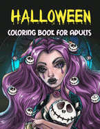 Halloween Coloring Book for Adults: 60 Unique Designs - Fun Halloween gift or present with spooky characters, Witches, Haunted Houses, and More