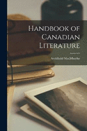 Handbook of Canadian Literature