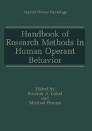 Handbook of Research Methods in Human Operant Behavior