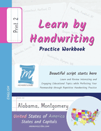 Handwriting Practice Workbook - United States of America, States and Capitals - Print, Level 2: Learn by Handwriting - Children and Adults - USSP2PE