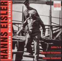 Hanns Eisler: Works for Orchestra I - Gerhard Erber (piano); Volker Brautigam (organ)