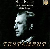 Hans Hotter Wolf Lieder Recital - Gerald Moore (piano); Hans Hotter (baritone)