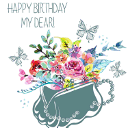 Happy Birthday, My Dear!: Birthday Guest Book & Photo Memory Book
