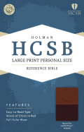 HCSB Large Print Personal Size Bible, Brown/Tan