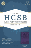 HCSB Large Print Personal Size Bible, Purple, Indexed
