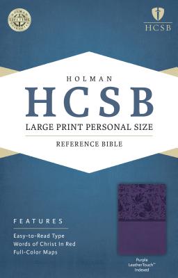 HCSB Large Print Personal Size Bible, Purple, Indexed - Holman Bible Staff