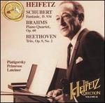 Heifetz Plays Schubert, Brahms, Beethoven - Brooks Smith (piano); Gregor Piatigorsky (cello); Jacob Lateiner (piano); Jascha Heifetz (violin); Sanford Schonbach (viola);...