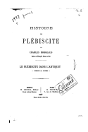 Histoire du plbiscite