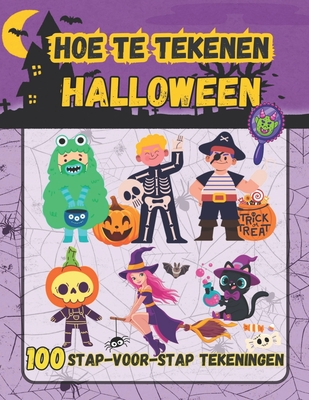 Hoe te Tekenen Halloween: 100 Griezelige en Leuke Stap-voor-Stap Eenvoudige Tekeningen voor Kinderen - Robins, Sylvia