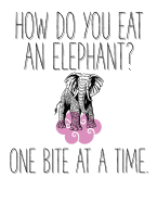 How Do You Eat an Elephant? One Bite at a Time: Blank Lined Journal Perfect for 12-Step Recovery Program Step Working, Motivational; Addiction Recovery Self-Help Notebook; Gratitude Diary (8.5x11 Inches, 100 Pages)