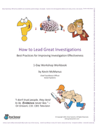 How to Lead Great Investigations: Best Practices for Improving Investigation Effectiveness