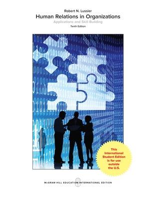 Human Relations in Organizations: Applications and Skill Building - Lussier, Robert