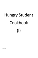 Hungry Student Cookbook (I)