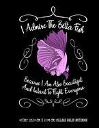 I Admire The Betta Fish Because I Am Also Beautiful And Want To Fight Everyone 8.5"x11" (21.59 cm x 27.94 cm) College Ruled Notebook: Awesome Japanese Fighting Fish Aquarium Theme Composition Notebook Teachers Students Kids and Teens