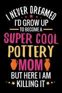 I never dreamed I'd grow up to become a Super Cool Pottery Mom: Pottery Project Book - 80 Project Sheets to Record your Ceramic Work - Gift for Potters & Moms