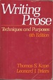 Writing Prose: Techniques and Purposes, 6th Edition