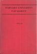 Harvard University Catalogue, 1952-53