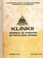 Klinkii: The Journal of the Forestry Society of Papua New Guinea, Volume 5, Number 3
