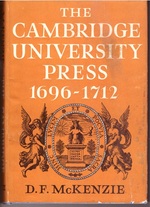 Cambridge University Press 1696-1712 Vol II Only By D F McKenzie