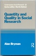Quantity and Quality in Social Research