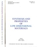 Synthesis and Properties of Low-Dimensional Materials (Vol. 313 Parts 1 and 2 of 2) (Annals of the New York Academy of Sciences)