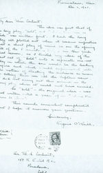 Photocopy of Als Eugene O'Neill to Margeret Carhart, December 2, 1921