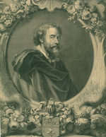 Pierre Paul Rubens. Engraving After a Portrait By Van Dyck