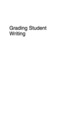 Grading Student Writing: an Annotated Bibliography