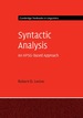 Syntactic Analysis