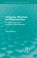 Language, Structure and Reproduction (Routledge Revivals)