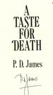 A Taste for Death, Signed By P.D. James