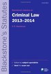 Blackstone's Statutes on Criminal Law 2013-2014