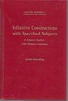 Infinitive Constructions With Specified Subjects: a Syntactic Analysis of the Romance Languages (Oxford Studies in Comparative Syntax)