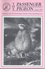 Volume 61 No.2 the Passenger Pigeon Journal of the Wisconsin Society for Ornithology Including Jbald Eagles Nest in Heron Rookery in the Apostle Islands