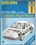 Saturn Automotive Repair Manual 1991 Thru 1996 All Models