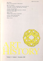 Art History, Journal of the Association of Art Historians: Volume 11, Number 4, December 1988