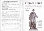 Horace Mann, His Ideas and Ideals (Dust Jacket Only, No Book)