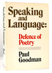 Speaking and Language Defence of Poetry