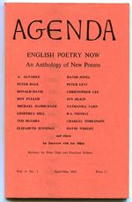 English Poetry Now: an Anthology of New Poems [in] Agenda-Vol. 4, No. 1-April-May 1965