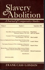 Slavery & Abolition: a Journal of Comparative Studies: Volume 6, Number 2, September, 1985