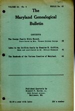 The Maryland Genealogical Bulletin: Volume 10, No.4: October, 1929, Whole Number 40