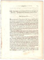 Experiments on the Chemical Production and Agency of Electricity (Philosophical Transactions of the Royal Society of London 91 Pp. 427-434)