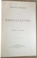 Initial Studies in American Letters (the Chautauqua Literary and Scientific Circle. Studies for 1891-92)