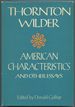 American Characteristics and Other Essays