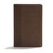 Csb Giant Print Center-Column Reference Bible, Brown Leathertouch