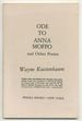 Ode to Anna Moffo and Other Poems