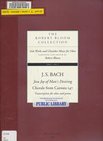 Jesu Joy of Man's Desiring: Chorale From Cantata 147: Transcription for Oboe and Piano