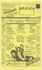 [Punk Flyer]: Rock Theatre Programs August 8 Thru 23 at Fab Mab